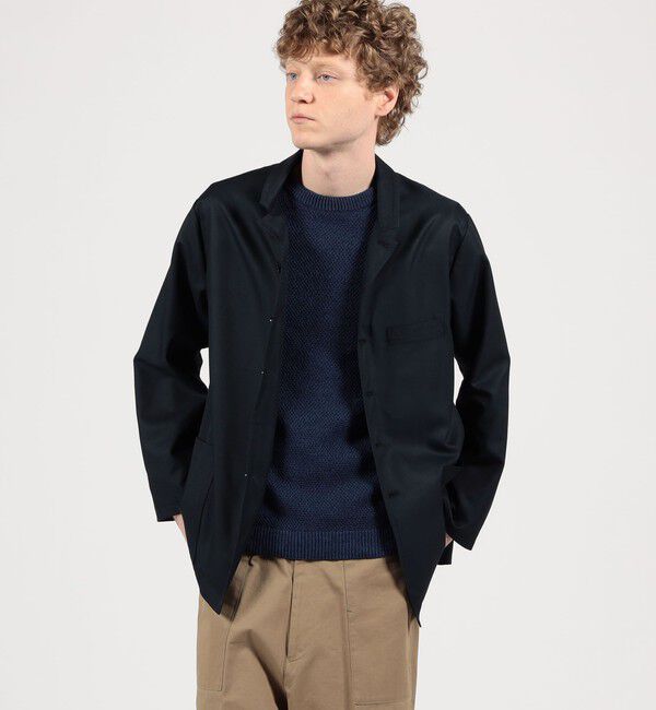 TOMORROWLAND MENS「シルクカルゼ シャツジャケット」|ブルゾン・スタジャン|