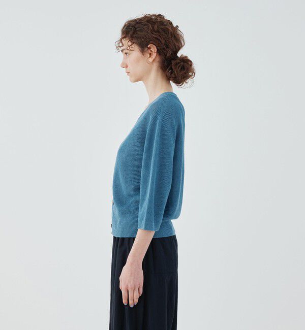 GALERIE VIE「リネンハーフカーディガン Vネックカーディガン」|カーディガン|