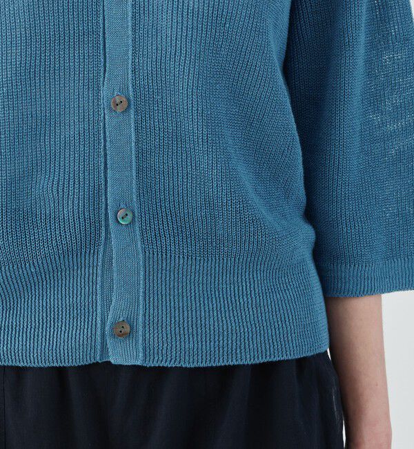 GALERIE VIE「リネンハーフカーディガン Vネックカーディガン」|カーディガン|