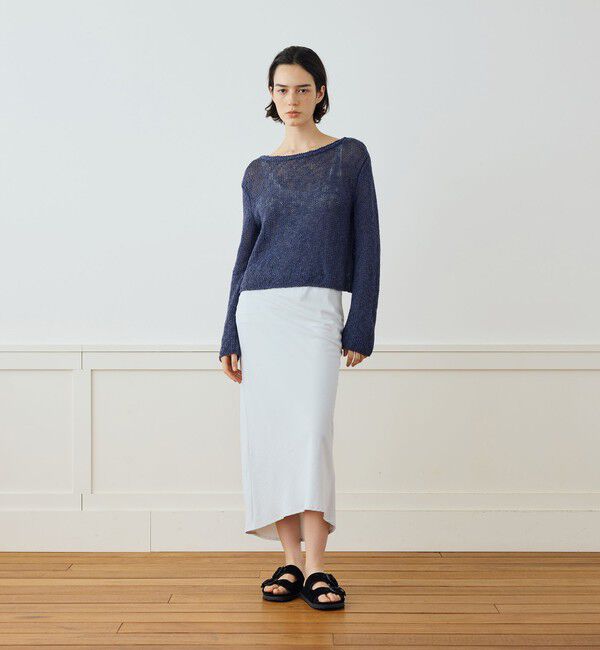 JAMES PERSE「コットンリネンオープンワーク クルーネックプルオーバー WVP3093」|ニット・セーター|