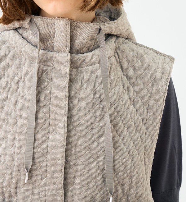 Ballsey「キルティングベロア ショートベスト」|ベスト・ジレ|