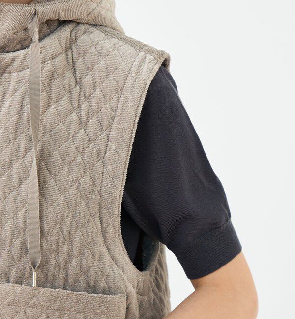 Ballsey「キルティングベロア ショートベスト」|ベスト・ジレ|