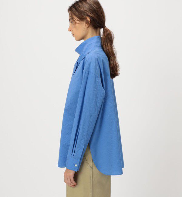 GALERIE VIE「コットンシルクブロード スタンドカラータイシャツ」|シャツ・ブラウス|