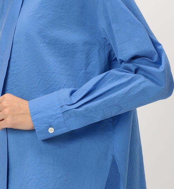 GALERIE VIE「コットンシルクブロード スタンドカラータイシャツ」|シャツ・ブラウス|