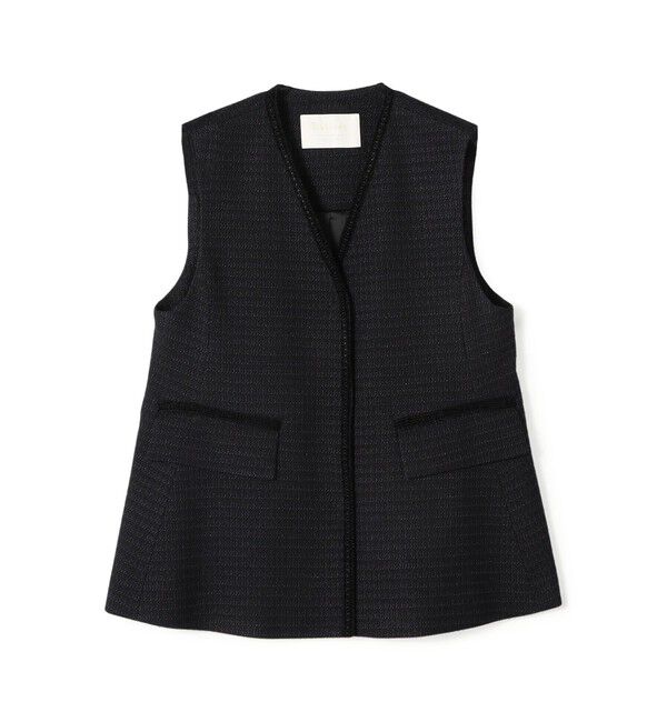 Ballsey「ライトファンシーツイード ペプラムジレ」|ベスト・ジレ|69 ネイビー