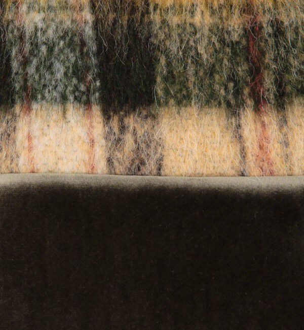 CABaN「シャギーチェック ジップアップブルゾン」|ダッフルコート|