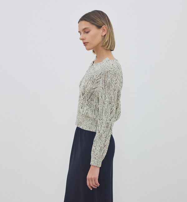 DES PRES「コットンスパンコールムリネ キーネックプルオーバー」|ニット・セーター|