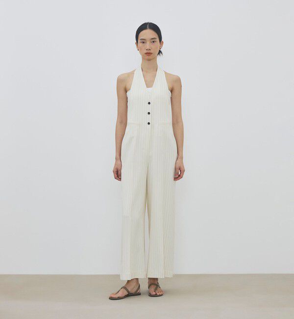 DES PRES「ウールドスキン ホルターネックジャンプスーツ」|オールインワン|