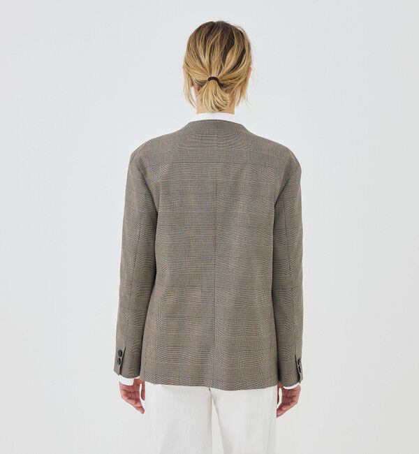 GALERIE VIE「コットンオックスストレッチ ノーカラージャケット」|ノーカラージャケット|