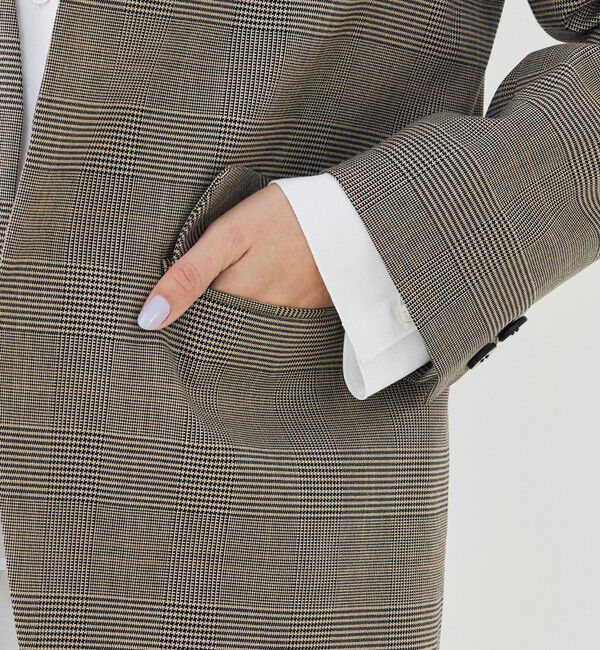 GALERIE VIE「コットンオックスストレッチ ノーカラージャケット」|ノーカラージャケット|