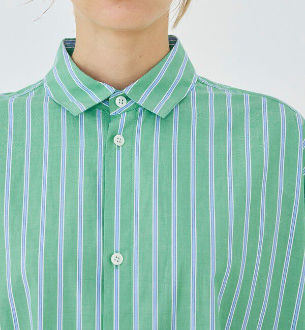 GALERIE VIE「【WEB先行予約】ストライプブロード ロングシャツワンピース」|ワンピース|