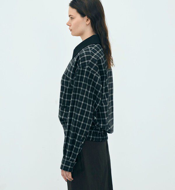 Edition「edition pourell Super 120'sトロチェック コットンカラーブルゾン」|ブルゾン・スタジャン|