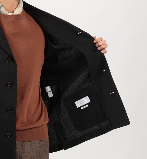 TOMORROWLAND MENS「リネンコットンヘリンボーン ハンドカバーシャツブルゾン」|ブルゾン・スタジャン|