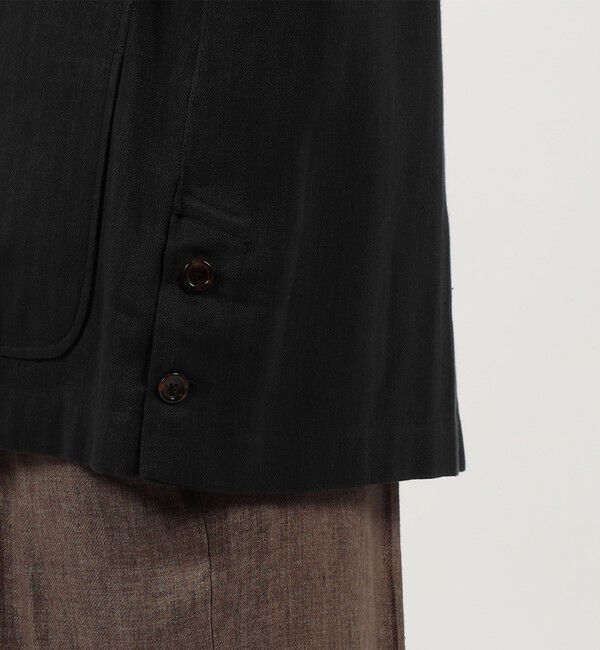 TOMORROWLAND MENS「リネンコットンヘリンボーン ハンドカバーシャツブルゾン」|ブルゾン・スタジャン|