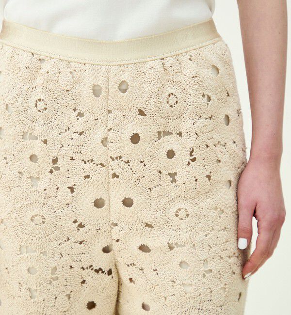 MACPHEE「サークルフラワークロシェ セミフレアパンツ」|その他|