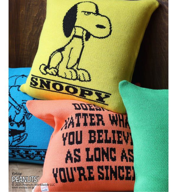 journal standard Furniture「【PEANUTS&times;SPORTS WEAR by JSF】別注 KNIT CUSHION クッションカバー」|クッション・クッションカバー|