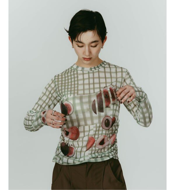 JOINT WORKS「Knuth Marf/クヌースマーフ fruit-check print knit」|Tシャツ・カットソー|