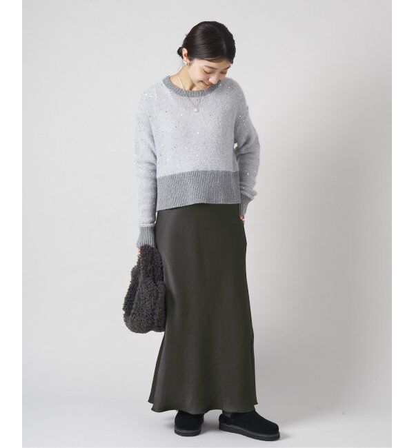 IENA「《追加9》ダブルサテンスカート」|スカート|