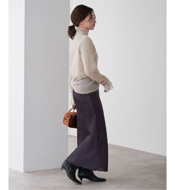 IENA「《追加9》ダブルサテンスカート」|スカート|