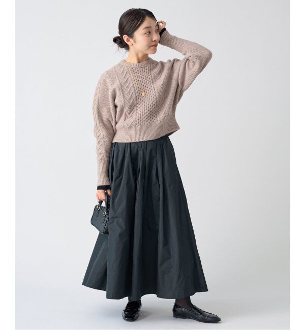 IENA「メモリータフタフレアスカート」|スカート|