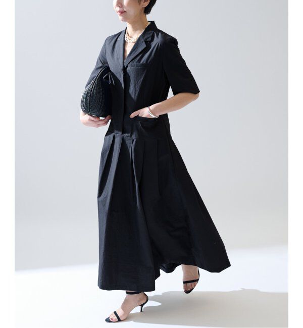 VERMEIL par iena「《追加》コットンリネンタイプライターワンピース」|ワンピース|ブラック