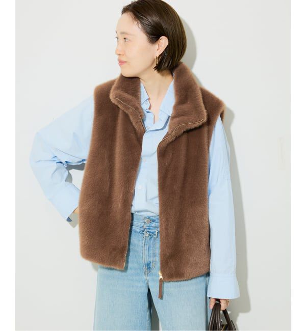 SLOBE IENA「ミンクエコファーベスト」|ダウンベスト・ベスト|