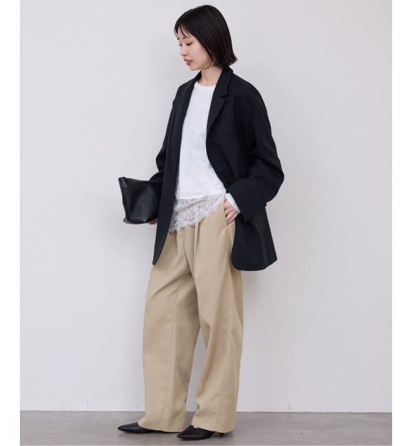 SLOBE IENA「《セットアップ対応可/WEBのみ4サイズ展開》撥水2タックチノパンツ」|チノ|