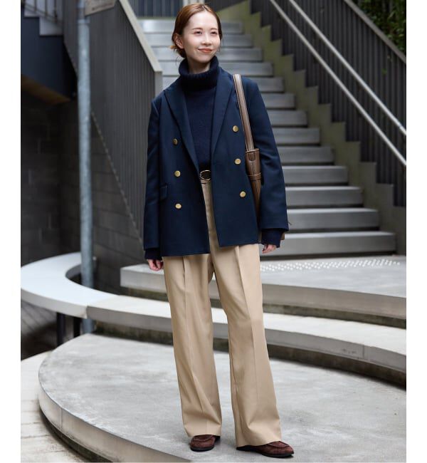 SLOBE IENA「《セットアップ対応可/WEBのみ4サイズ展開》撥水2タックチノパンツ」|チノ|