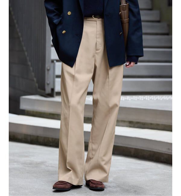 SLOBE IENA「《セットアップ対応可/WEBのみ4サイズ展開》撥水2タックチノパンツ」|チノ|