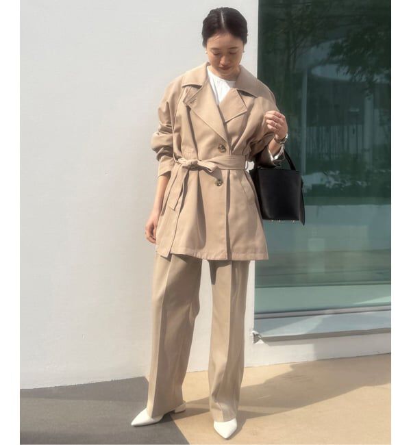 SLOBE IENA「《セットアップ対応可/WEBのみ4サイズ展開》撥水2タックチノパンツ」|チノ|