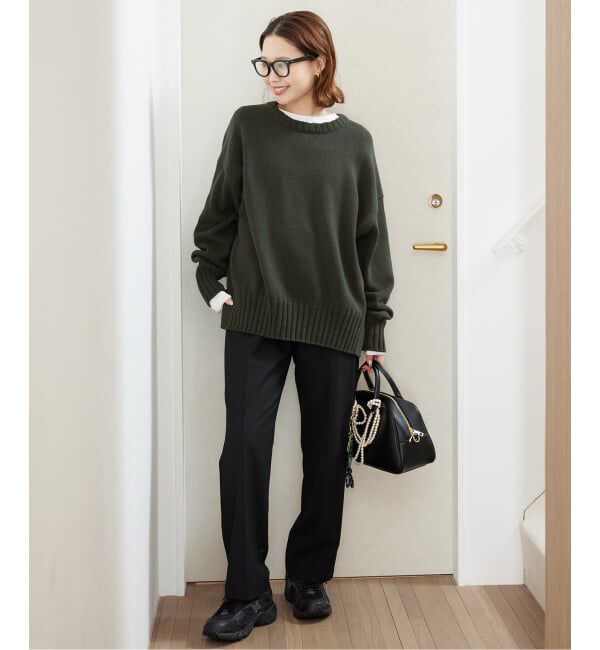 SLOBE IENA「《WEB限定/追加》バルキーコットンプルオーバー」|ニット・セーター|