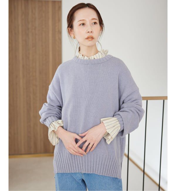 SLOBE IENA「《WEB限定/追加》バルキーコットンプルオーバー」|ニット・セーター|