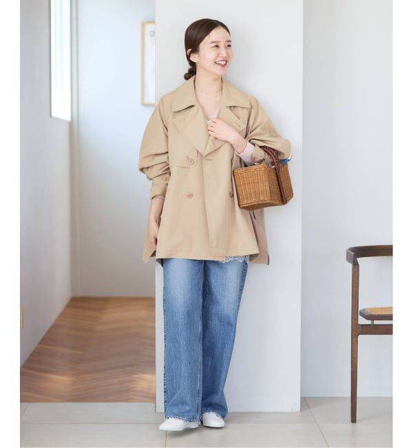 IENA「《新色あり/追加4/洗濯機洗い可》ポプリンオーバーショートコート」|その他|