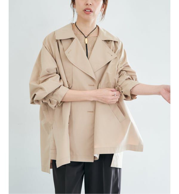 IENA「《新色あり/追加4/洗濯機洗い可》ポプリンオーバーショートコート」|その他|