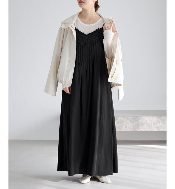 IENA「《WEB限定/追加》レースキャミソールワンピース」|ワンピース|