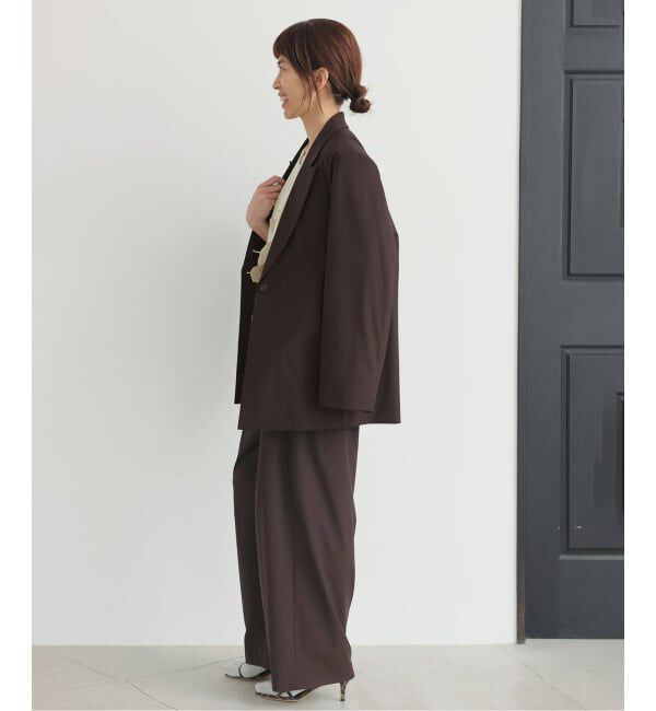 IENA「《セットアップ対応可》エアリーライトコクーンパンツ」|スラックス|