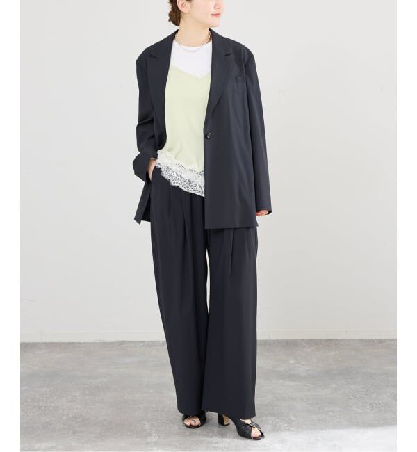 IENA「《セットアップ対応可》エアリーライトコクーンパンツ」|スラックス|