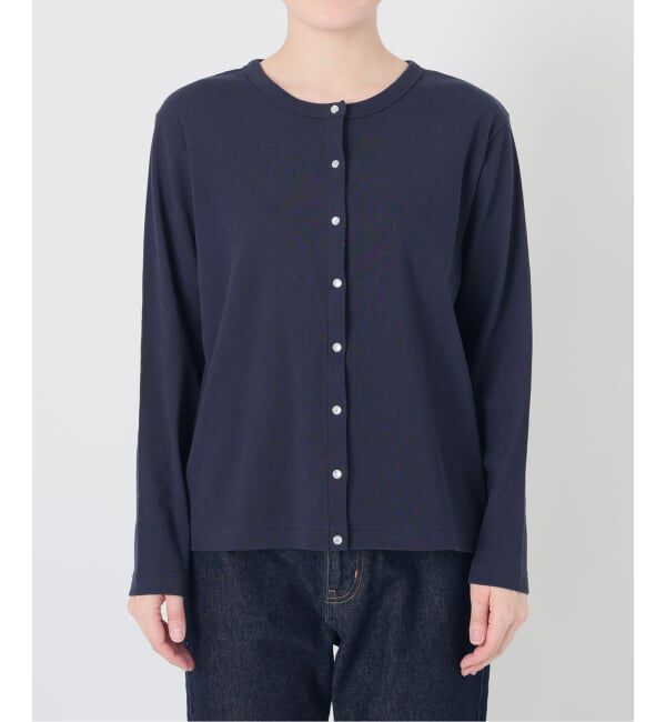 SLOBE IENA「《予約》強撚フライスパールボタンカーディガン」|カーディガン|