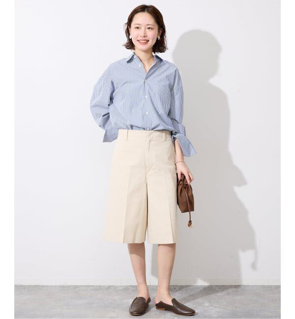 SLOBE IENA「《UVカット/予約》ポプリン2WAYシャツ」|シャツ・ブラウス|