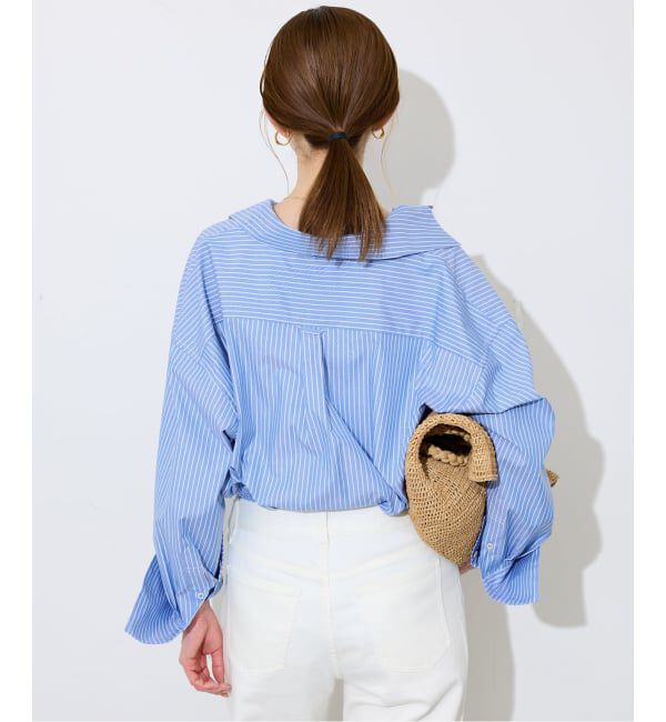 SLOBE IENA「《UVカット/予約》ポプリン2WAYシャツ」|シャツ・ブラウス|