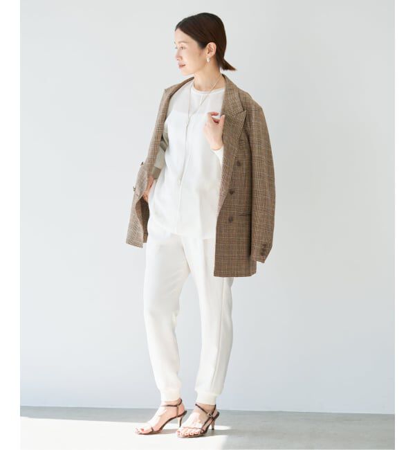 IENA「《予約》クルーネックシアーリブブラウス」|シャツ・ブラウス|