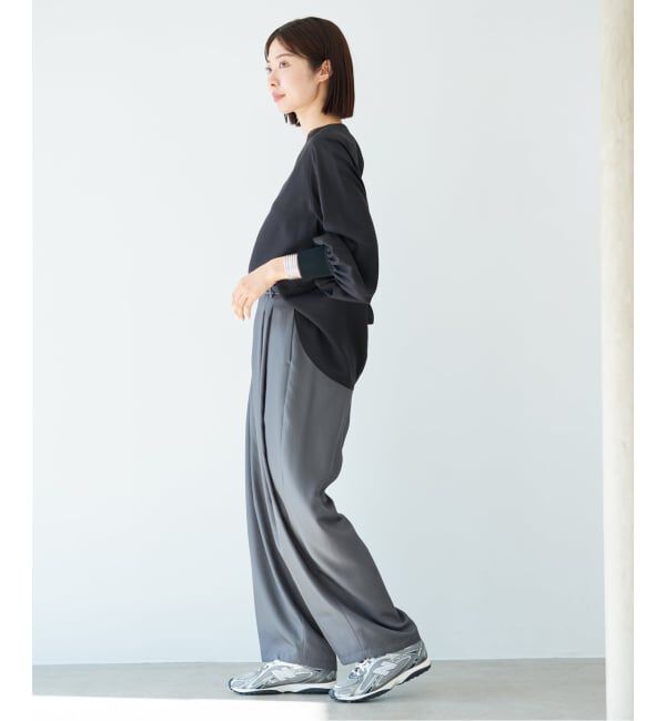 IENA「《予約》クルーネックシアーリブブラウス」|シャツ・ブラウス|