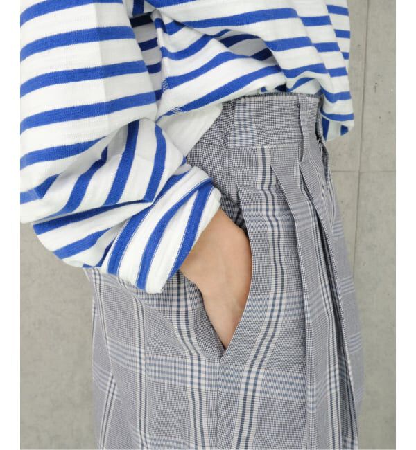 IENA「《予約》Maison IENA 別注 Nell/ネル チェックペグトップパンツ 261-202-61」|スラックス|