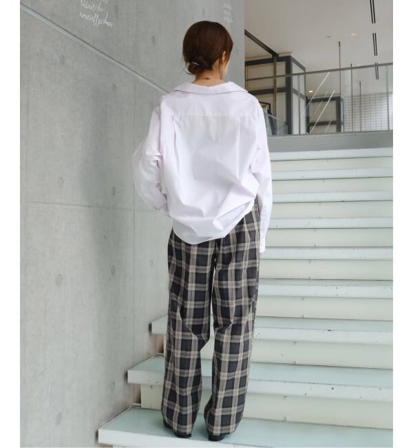 IENA「《予約》Maison IENA 別注 Nell/ネル チェックペグトップパンツ 261-202-61」|スラックス|