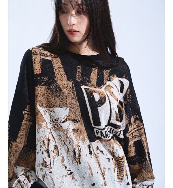 Paris Saint-Germain「【Paris Saint-Germain / パリ・サン＝ジェルマン】 JP Photograph JQ KNIT」|ニット・セーター|ブラウン