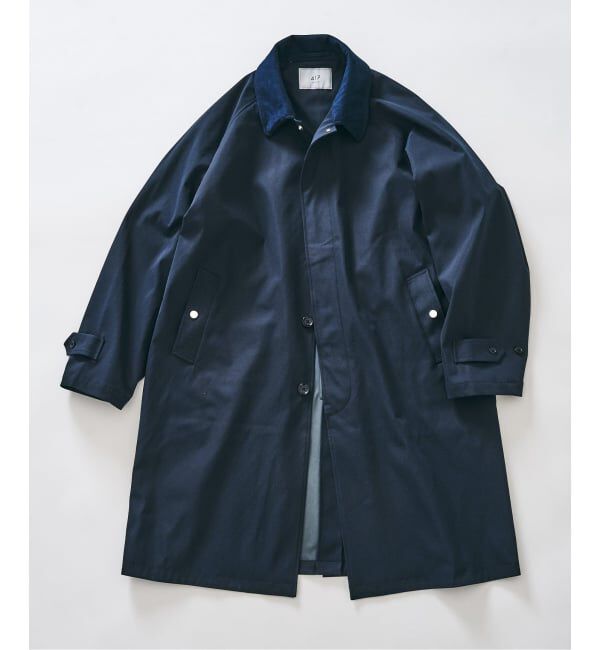 417 EDIFICE「【Windrisp】コート」|ステンカラーコート|ネイビー