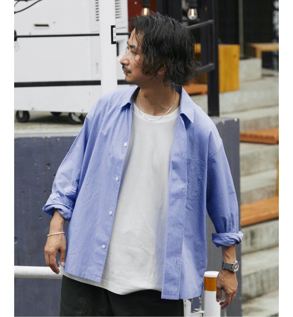 JOURNAL STANDARD relume「JAMES FABRIC / ジェームスファブリック ブルーハケメ ライトウェイトシャツ」|シャツ・ブラウス|