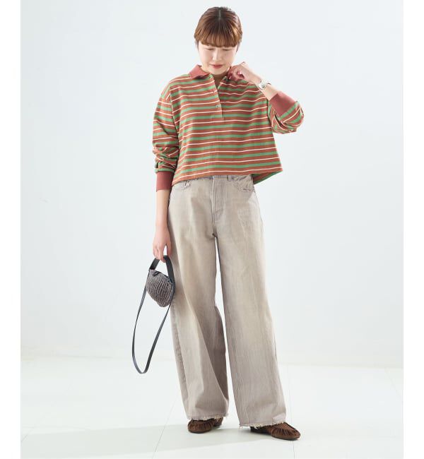 journal standard L'essage「【HAIKURE/ハイクル】BETHANY SHORT LENGTH PEARL GREY」|デニム|