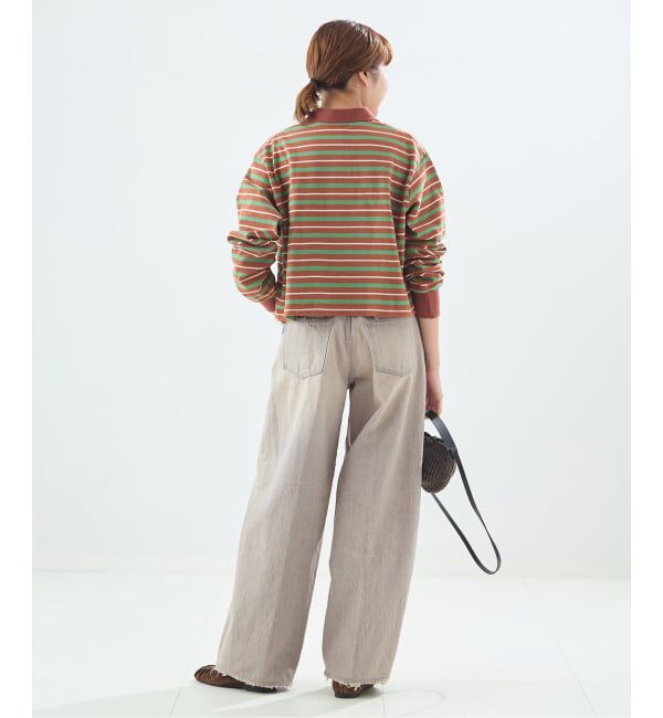 journal standard L'essage「【HAIKURE/ハイクル】BETHANY SHORT LENGTH PEARL GREY」|デニム|