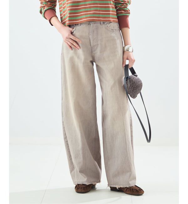 journal standard L'essage「【HAIKURE/ハイクル】BETHANY SHORT LENGTH PEARL GREY」|デニム|